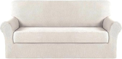 Turquoize Stretch Sofa Slipcover 2 Pieces Sofa Cover Couch Cover by Turquoize
