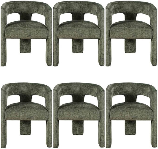 Jofran Gwen Jacquard Upholstered Accent Chair, Modern Luxury Plush Sculptural by Jofran+Inc.