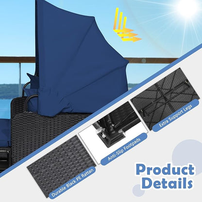 Tangkula Patio Rattan Daybed - Image 5