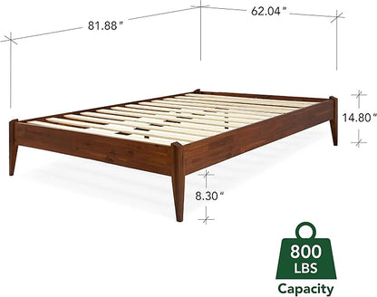 Bme Dinkee 15-Inch Solid Wood Queen Platform Bed Frame - Image 2