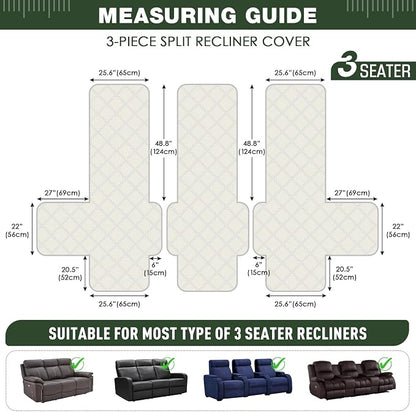 TAOCOCO 100% Waterproof Recliner Sofa Cover, Non Slip Split Couch Covers - Image 2