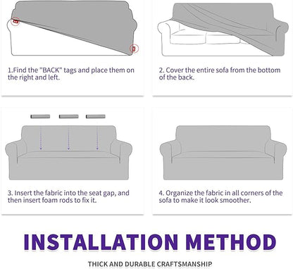 ZNSAYOTX Stretch Oversized Couch Cover Universal Sofa Covers - Image 9