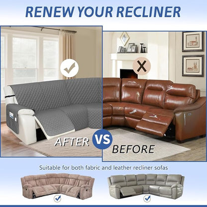 Arfntevss Recliner Sectional Couch Covers 1OO% Waterproof L Shape Sofa Cover - Image 6