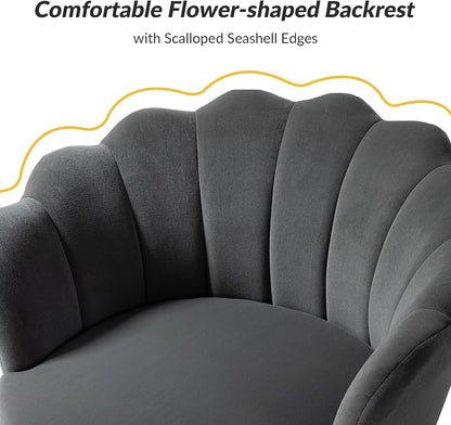 HULALA HOME Modern Velvet Accent Chairs Set of 2 - Image 5