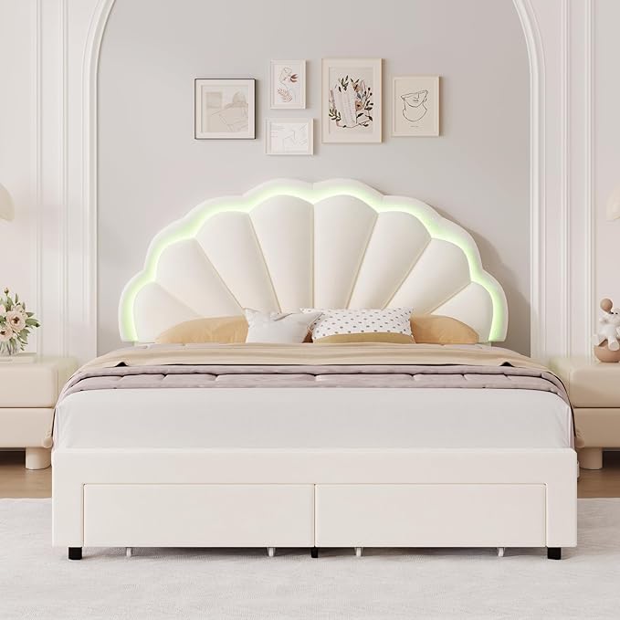 HIFIT Full Upholstered LED Bed Frame - Image 3