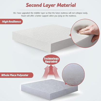 MAXYOYO Black Marble Printed Japanese Futon Floor Mattress, Thicken Sleeping - Image 7