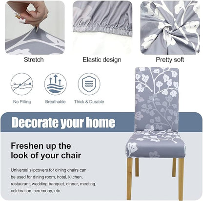 BIETYONE Stretch Dining Chair Covers Set of 6, Soft Removable Washable Kitchen - Image 3