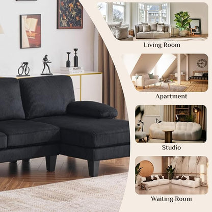 Karl home 111" Sectional Sofa U-Shaped 4-Seat Couch - Image 6