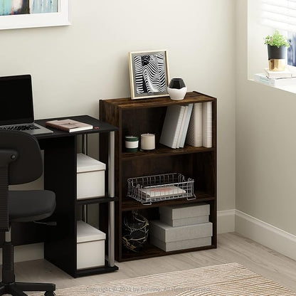 Furinno PASIR Book Shelf, 3-Tier Bookshelf, Storage Shelves Bookcase, 9.7 x - Image 2