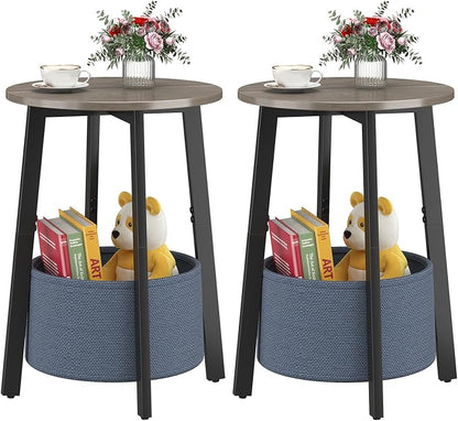 sthmec Small Round Side End Table Set of 2 by Unknown