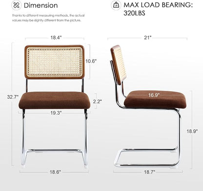 Zesthouse Rattan Dining Chairs Set of 6, Mid Century Modern Dining Room Chairs - Image 2