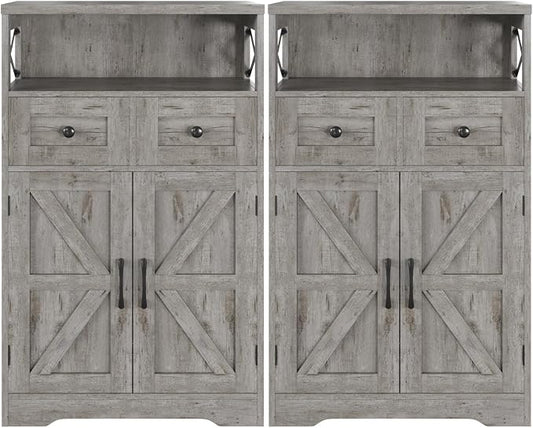 Befrases Set of 2 Farmhouse Storage Cabinet by Befrases