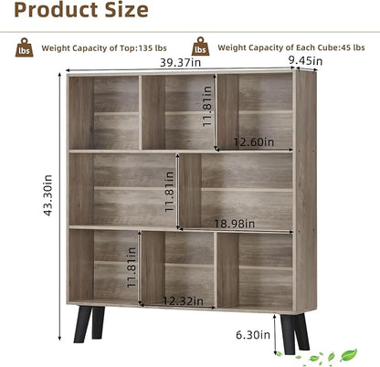 LEYAOYAO 8 Cube Bookshelf, 3 Tier Bookcase - Image 2