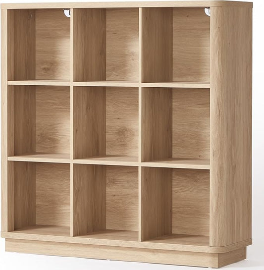 Joaxswe 9 Cube Storage Book Shelf, Modern Floor Standing 3-Tier Cubby Bookcase by Joaxswe