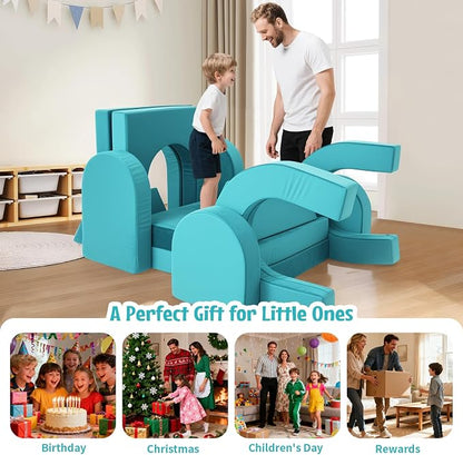 Kids Modular Play Sofa Convertible Foam Play Mat, Transformable Into a Game - Image 4