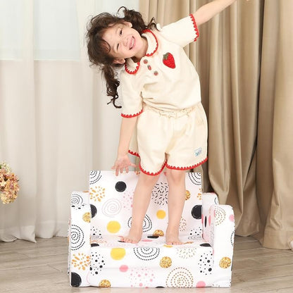 MOMCAYWEX Kids Sofa, 2-in-1 Flip-Out Foam Couch, Foldable Soft Play Lounge Chair - Image 5