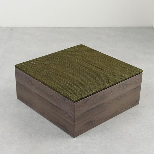 EMOOR Tatami-Top Cardboard Square Low Bench 28x28in 2-Piece Set, Koagari Easy by EMOOR