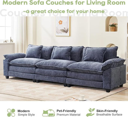 Oprisen 120" Modular Sectional Sofa, Comfy Cloud Couch Sectional, Chenille Sofa - Image 7
