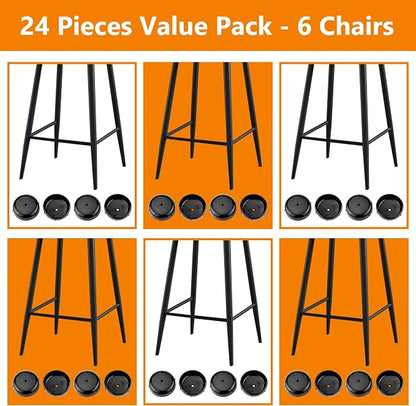 24-Pack Wrought Iron Patio Furniture Feet Caps 1-1/2 Inch Plastic Outdoor Patio - Image 10