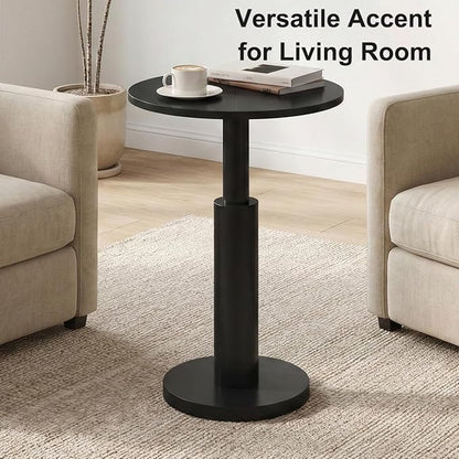LAATOOREE Round Side Table, Accent Drink Coffee Table, Spacious Top, Thick - Image 4