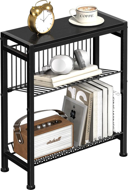 Narrow Side Table for Small Space, 3-Tier End Table by HOME