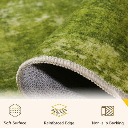 RELEANY Washable Area Rugs 9'x12' Non-Slip Modern Abstract Soft - Image 5