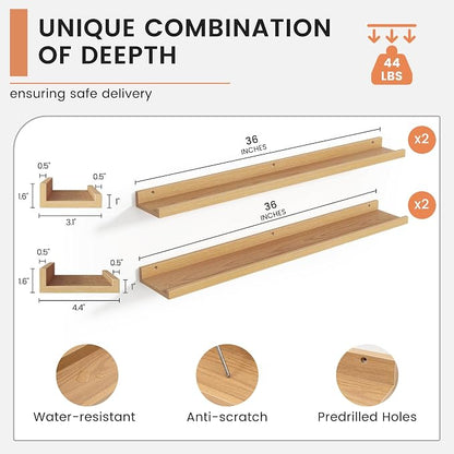 FLYJOE Floating Picture Ledge Shelves - Image 3