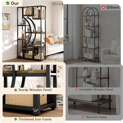 LGHM Industrial 5-Tier Bookshelf - Image 9