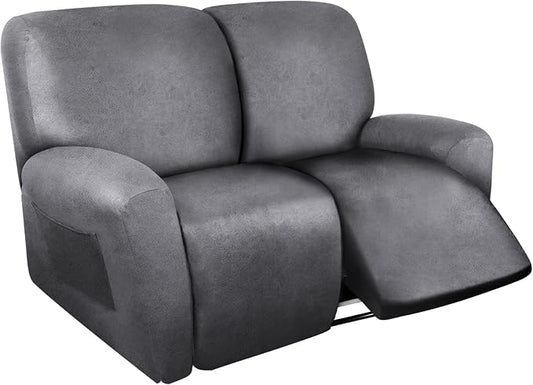 ANARACHON Loveseat Recliner Cover Leather Look Recliner Loveseat Covers by ANARACHON