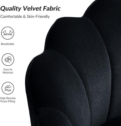 HULALA HOME Modern Velvet Accent Chairs Set of 2 - Image 4