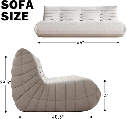 YVDNHP Big Bean Bag Chairs for Adults, 3 Seater Large Bean Bag Chair Sofa - Image 2