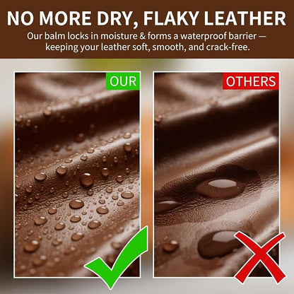 Leather Recoloring Balm with 100ml Mink Oil, Medium Brown Leather Repair Kit - Image 5
