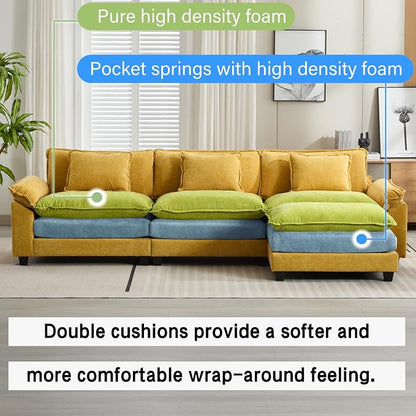 Oprisen 120" Modular Sectional Sofa, Comfy Cloud Couch Sectional Sofa - Image 3