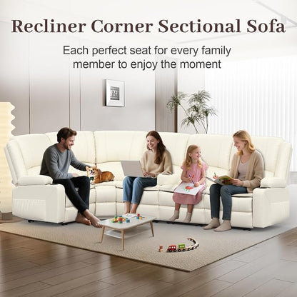 Yolsali 3-Seater Recliner Sofa, Manual Reclining Couch - Image 7