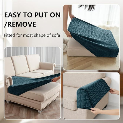 UNBBRRL 10 Pieces Stretch Sofa Cushion Covers - Image 4