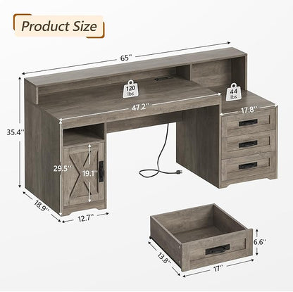 TVU Farmhouse Computer Desk - Image 2