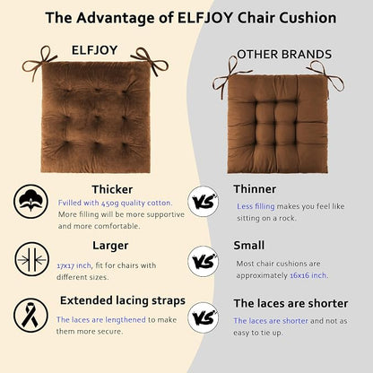 ELFJOY Rocking Chair Cushion Large Rocking Chair Pads - Image 3