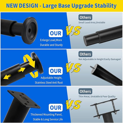4 PCS Adjustable Height Bed Support Legs - Image 3