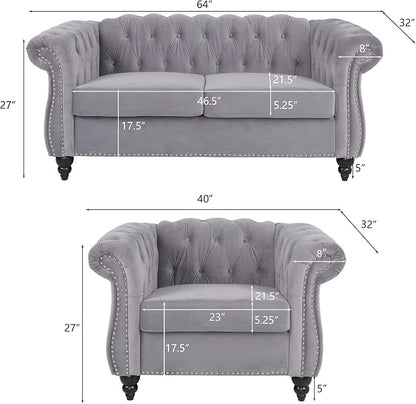 RARZOE 2 Pieces Living Room Furniture - Image 2
