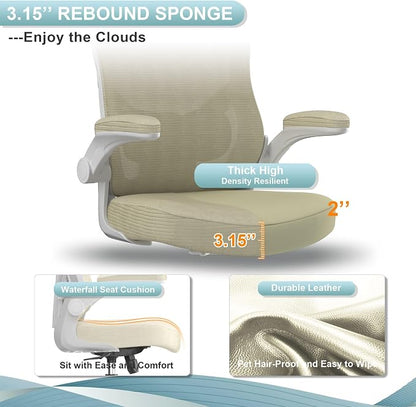 Office Chair for Long Hours & Lower Back Pain Relief – 4" Thick Molded Foam - Image 5