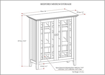 SIMPLIHOME Bedford Storage Cabinet - Image 3