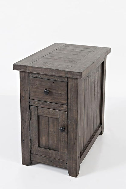 Jofran Madison County Pine Reclaimed Chairside End Table, Barnwood Brown - Image 12
