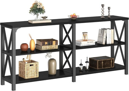 LVB Industrial Entryway Table, Farmhouse Rustic Console Tables Behind Couch - Image 8