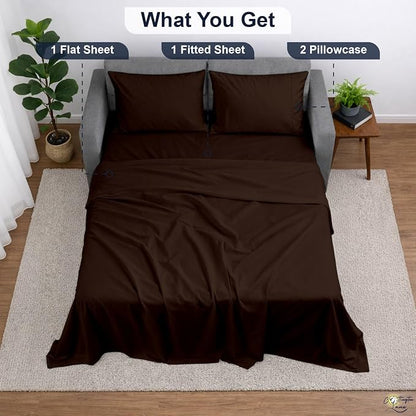 Cottington Lane Sleeper Sofa Sheets Full Size, 4 Piece Premium Quality 100% - Image 5