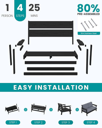 SERWALL Outdoor Loveseat - Image 8