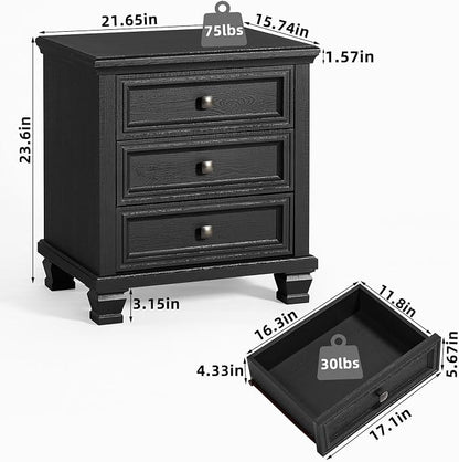 SAVOR LIFE Farmhouse Nightstand - Image 2