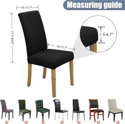 BIETYONE Stretch Dining Chair Covers Set of 8, Soft Removable Washable Kitchen - Image 5