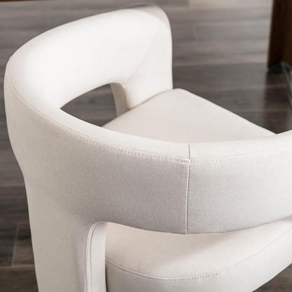BESTANO Set of 2 Modern Linen Fabric Upholstered Dining Chairs - Image 5