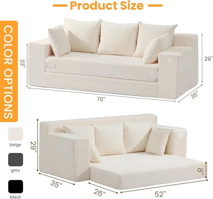 Boneless Couch 70 inch, 3 Seater Couch - Image 2