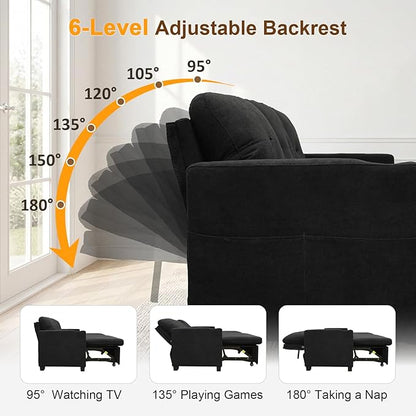 KCGKCG 82" L Shaped Sleeper Sofa Bed, Pull Out Sectional Couch - Image 3